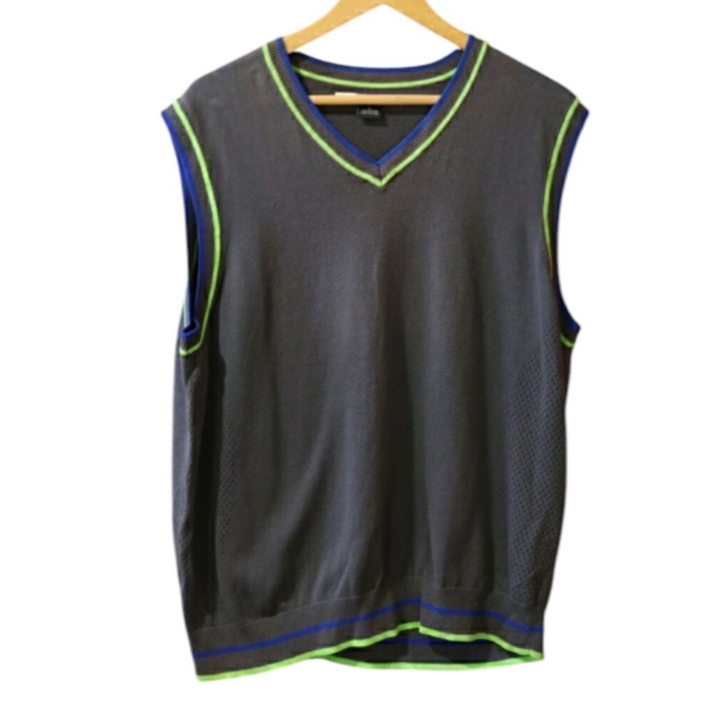 Grand Slam Vintage Y2K Athletic Sweater Vest Golf Vest Large